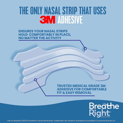 Nasal Strips Extra Strength Clear For Sensitive Skin Drug-Free Snoring Solution&Nasal Congestion Relief Caused by Colds&Allergie